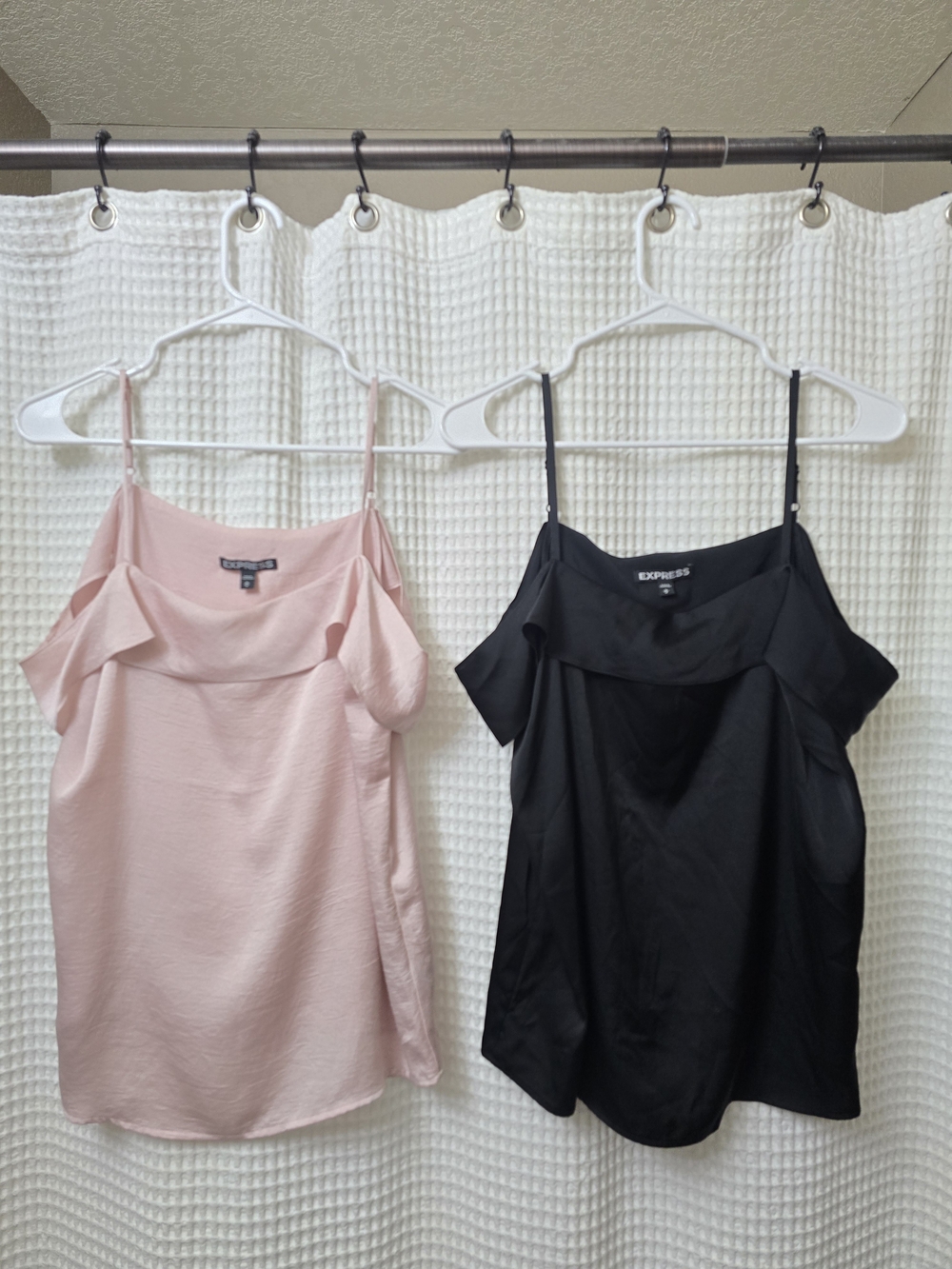 Express Women’s Cold-Shoulder Satin Cami (Medium-Bundle)